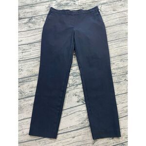 Theory Womens Thaniel Appoach Cropped Slim Pants Black‎ Pull-on Sz 8 (30x26.5)